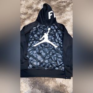 Nike Jumpman Air Jordan, Color Black and Gray Camo Hoodie.